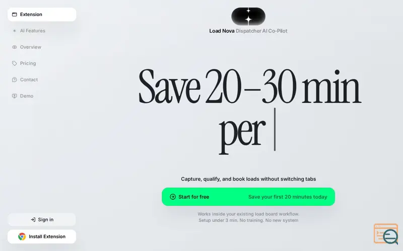 Screenshot of Load Nova