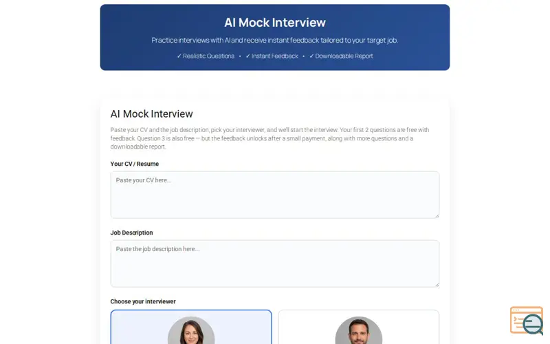 Screenshot of OneSwifty Mock Interview