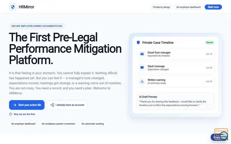 Screenshot of HRMirror MVP