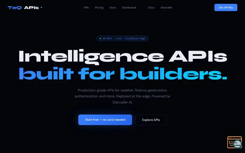 Screenshot of StarTeQ — 14 APIs, One Key
