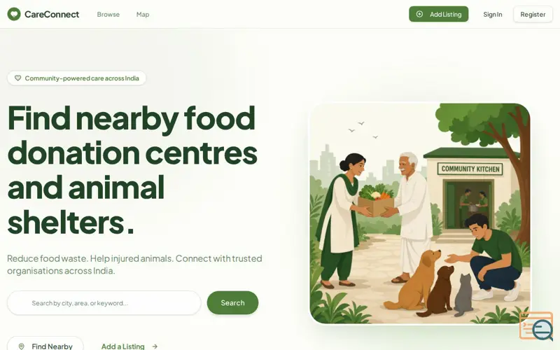 Screenshot of CareConnect