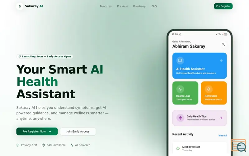Screenshot of Sakaray AI