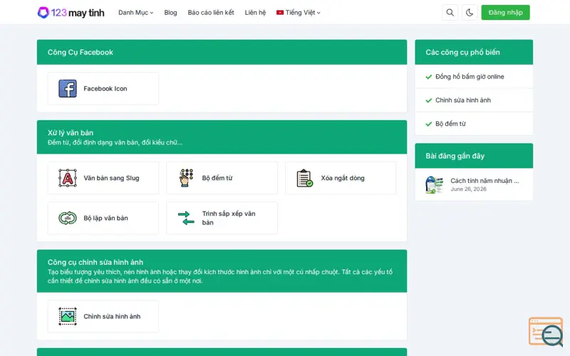 Screenshot of Máy tính online