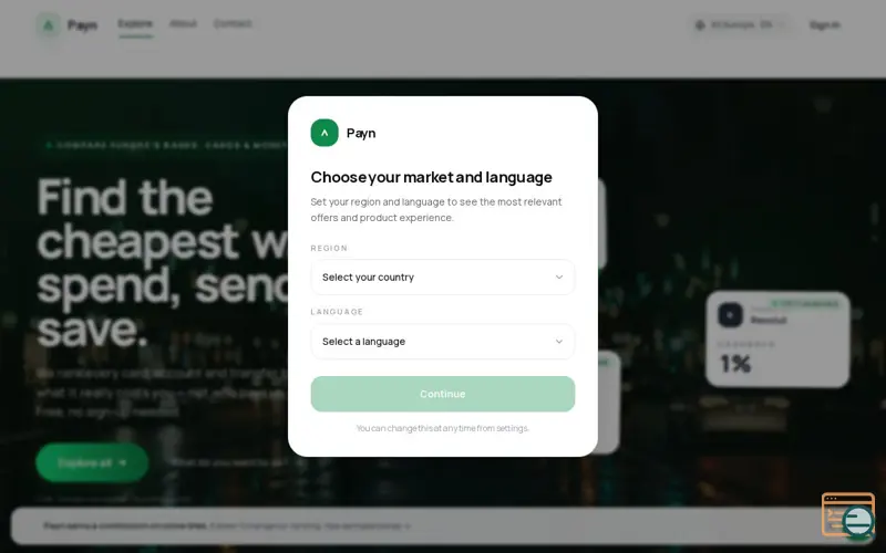 Screenshot of Payn Online - Financial Marketplace