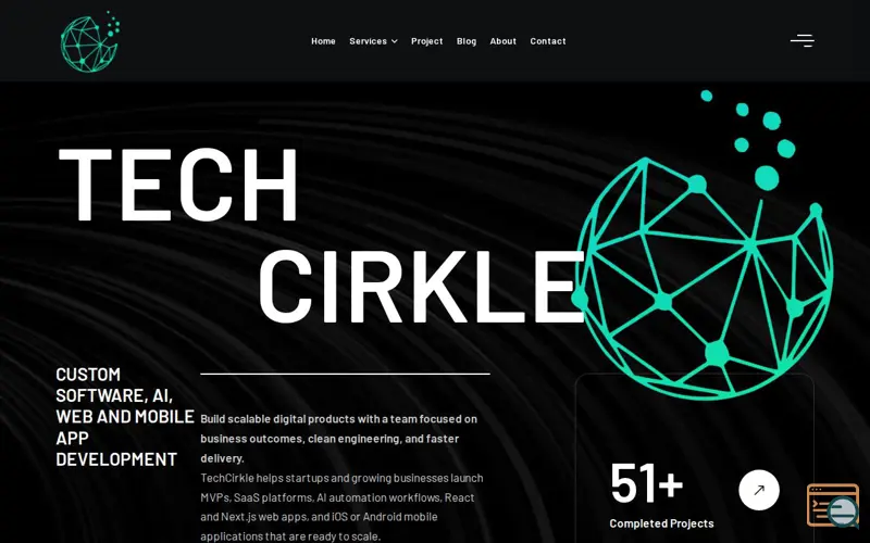 Screenshot of Custom Software Development Company