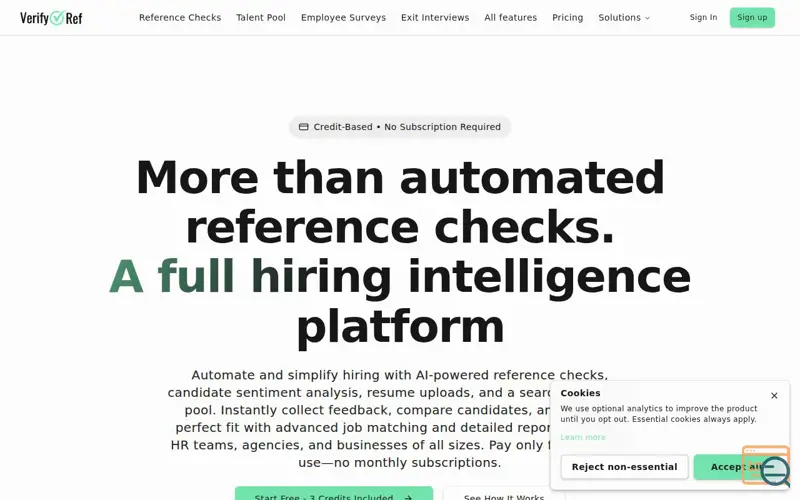 Screenshot of Verify Ref