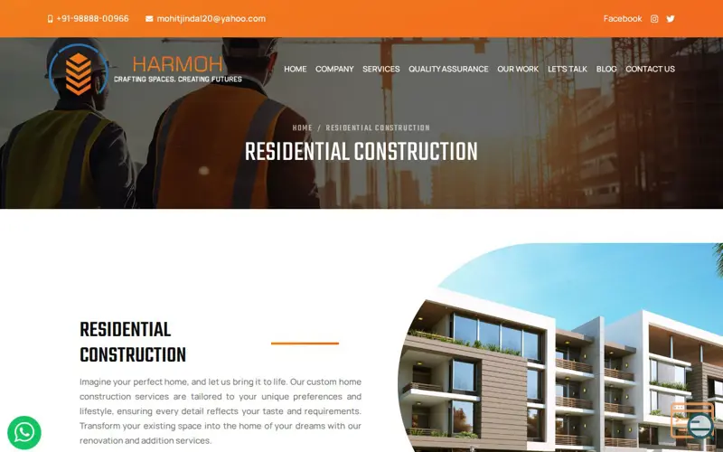 Screenshot of Harmoh Projects Pvt Ltd