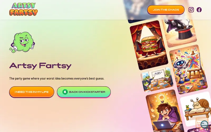 Screenshot of Artsy Fartsy
