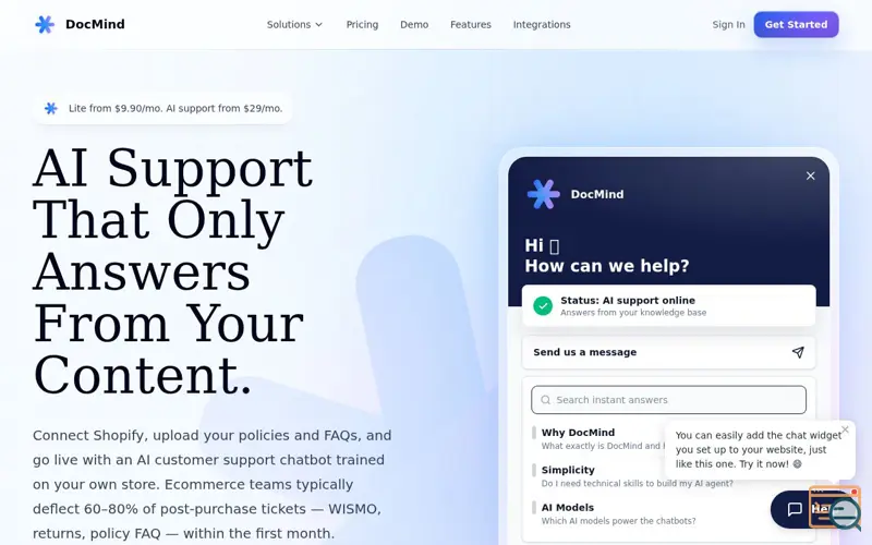 Screenshot of DocMind