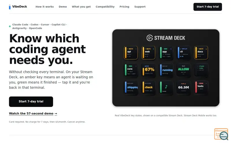 Screenshot of VibeDeck