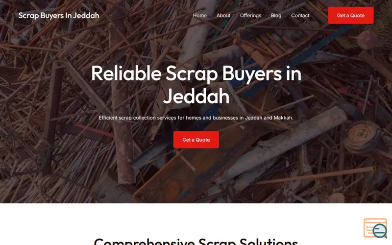 Screenshot of Scrap buyers and dealers jeddah  