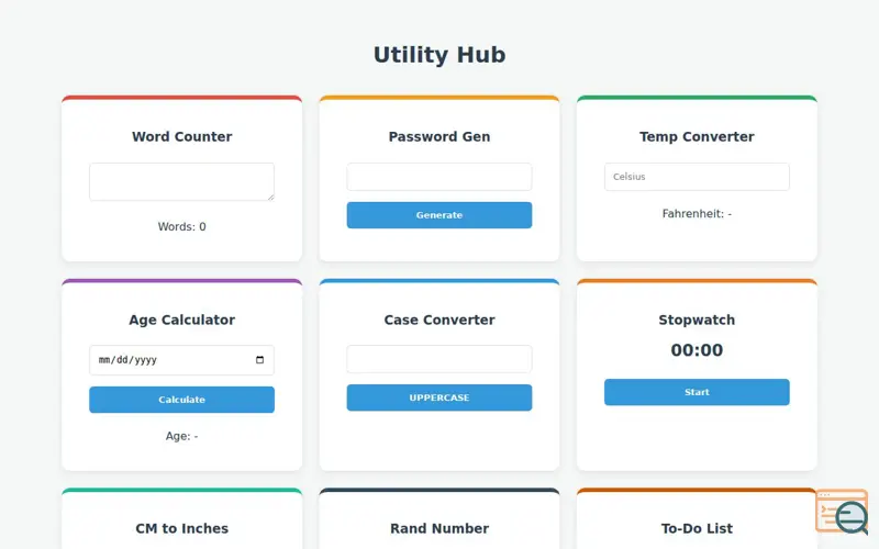 Screenshot of My Utility Hub