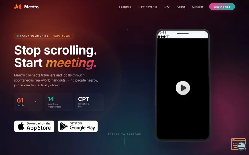 Screenshot of Meetro