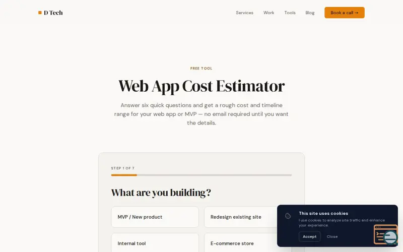 Screenshot of D Tech Solutions