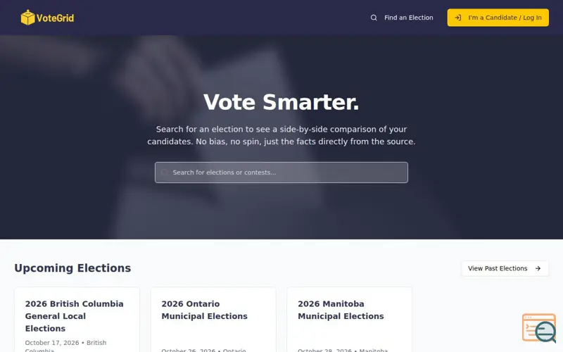 Screenshot of VoteGrid