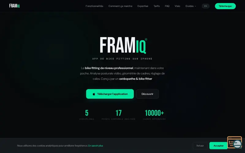Screenshot of FramIQ