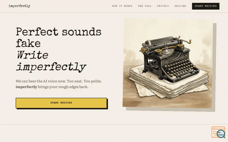 Screenshot of imperfectly