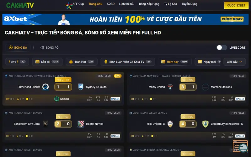 Screenshot of CakhiaTV