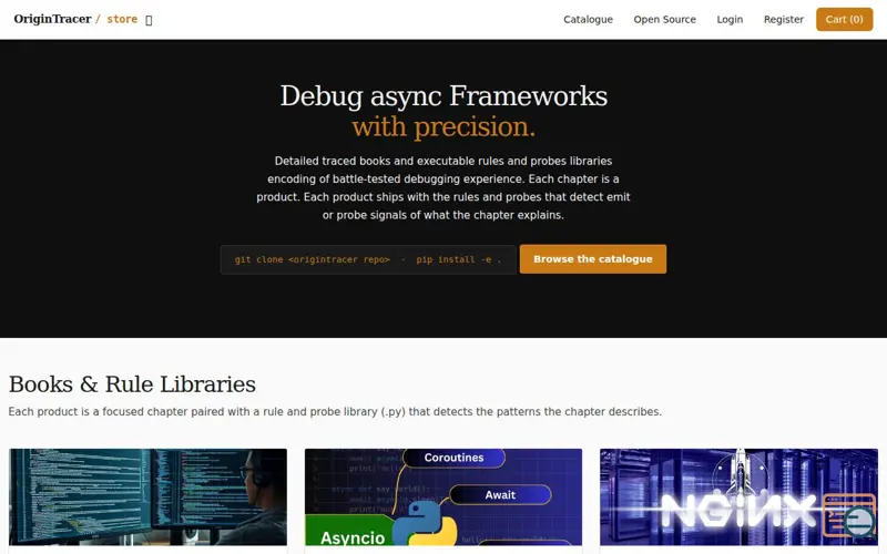 Screenshot of OriginTracer