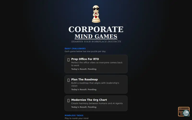 Screenshot of Corporate Mind Games