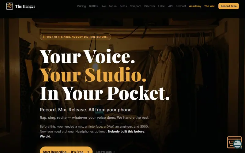 Screenshot of The Hanger