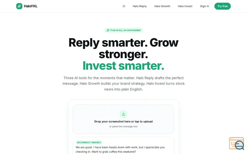 Screenshot of HaloYKL, a launch using Vite