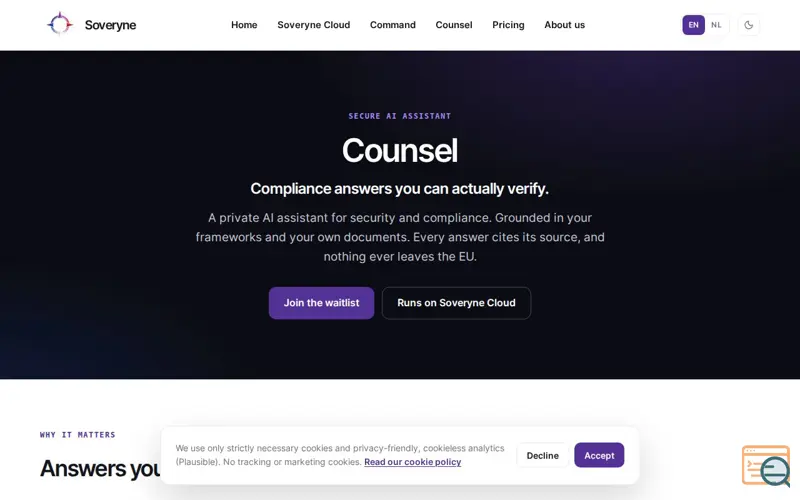 Screenshot of Soveryne