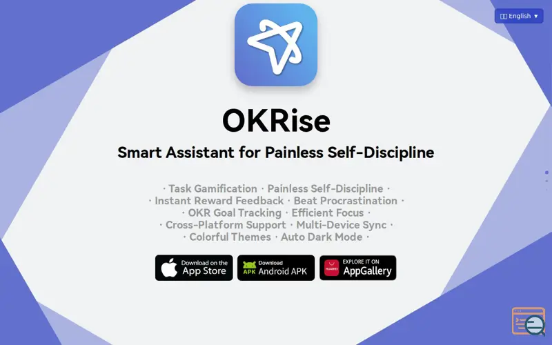 Screenshot of OKRise