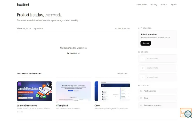 Screenshot of Batchlisted
