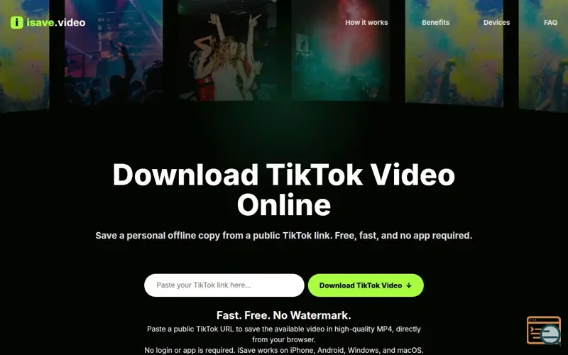 Screenshot of isave.video