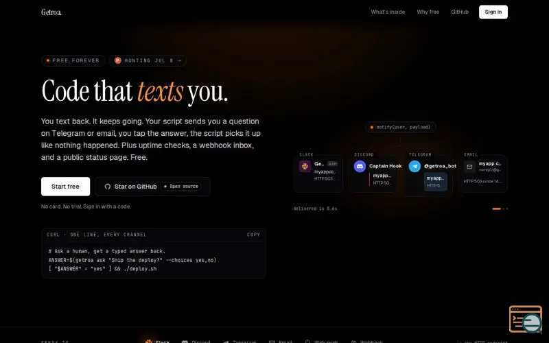 Screenshot of Getroa