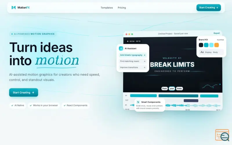Screenshot of MotionFX