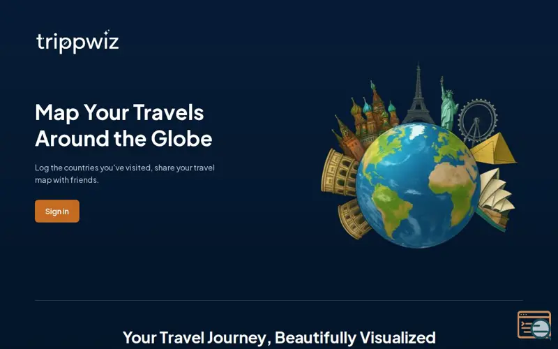 Screenshot of trippwiz