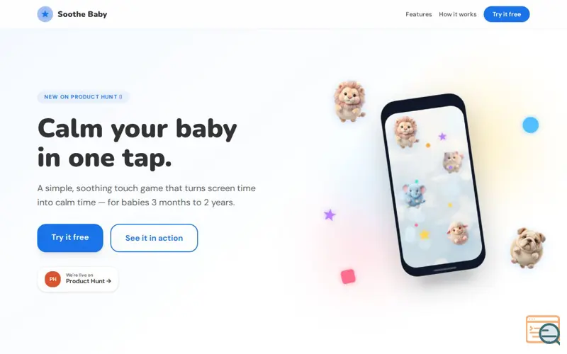 Screenshot of Soothe Baby