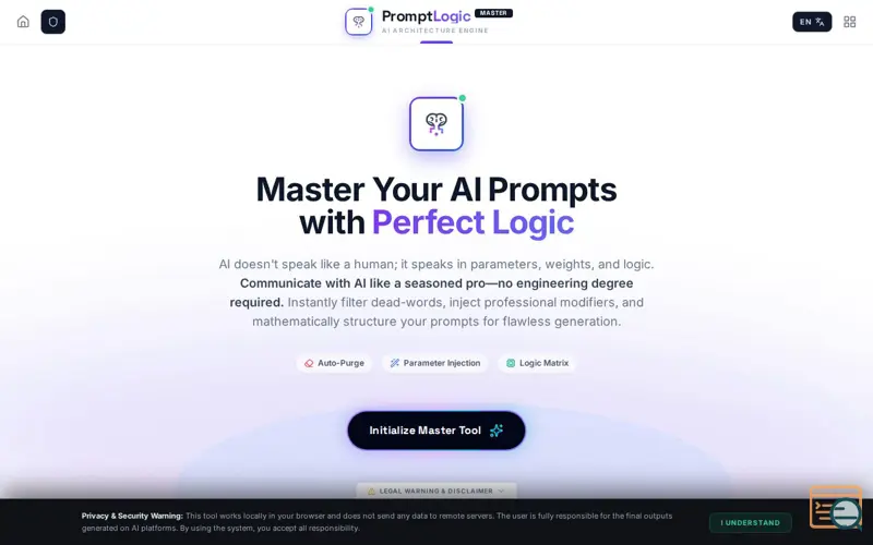 Screenshot of PromptLogicMaster