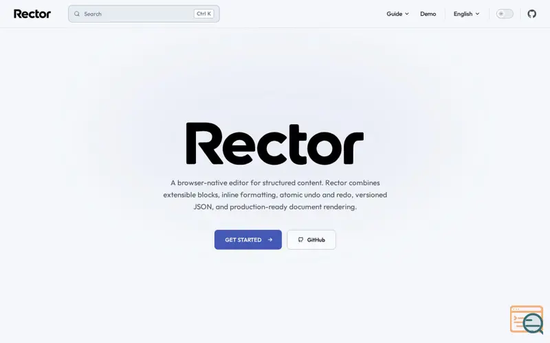 Screenshot of RectorJS