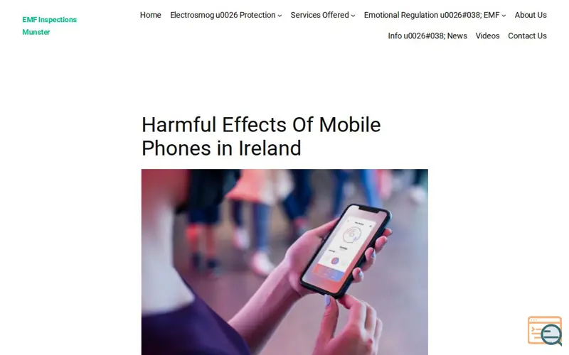 Screenshot of EMF Inspections Munster