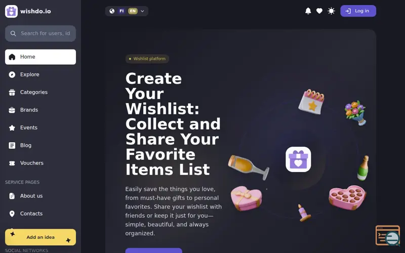 Screenshot of wishdo.io