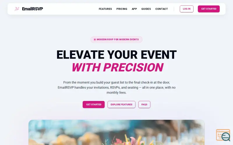 Screenshot of EmailRSVP