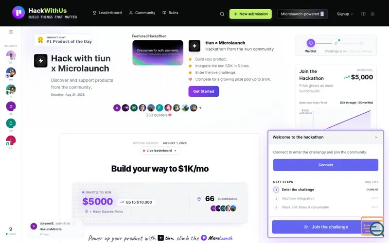 Screenshot of Hackwithus