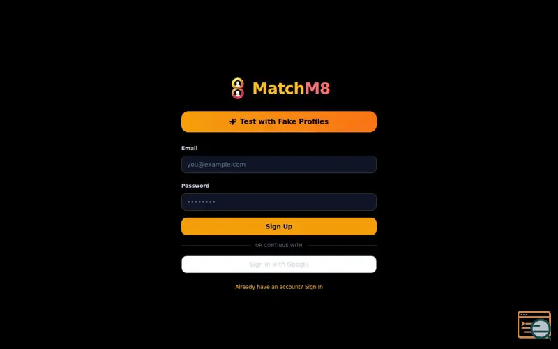Screenshot of MatchM8