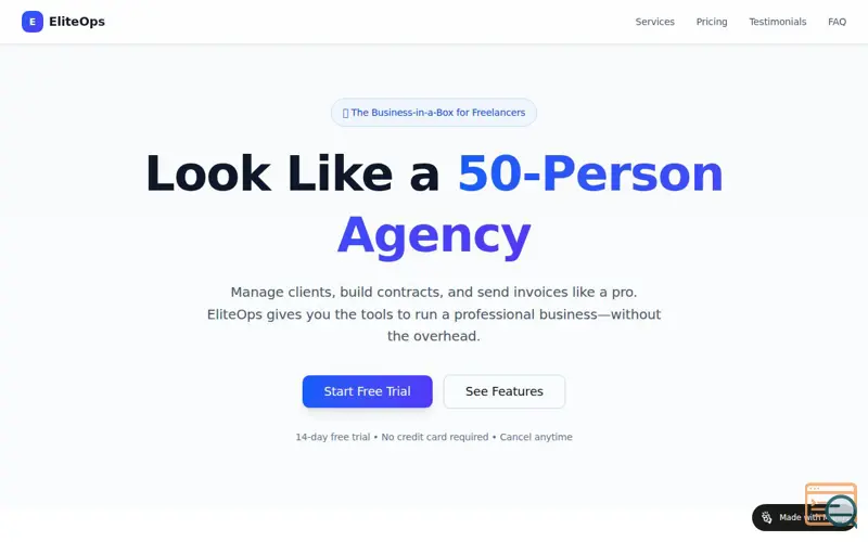Screenshot of EliteOps