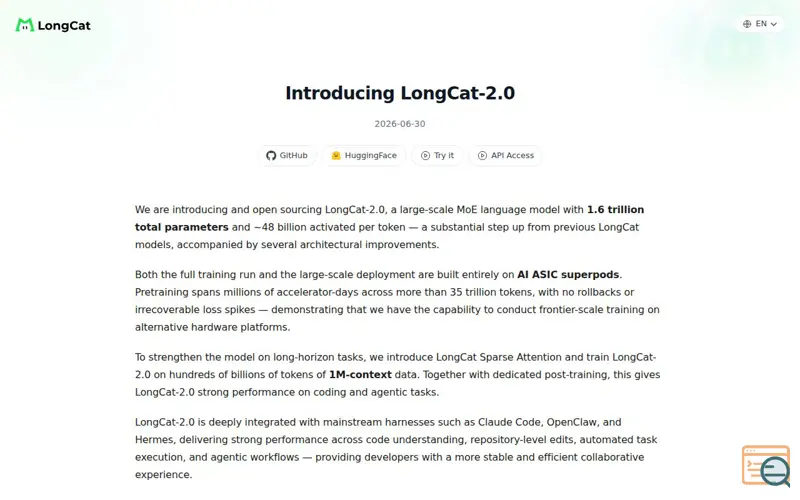 Screenshot of LongCat-2.0