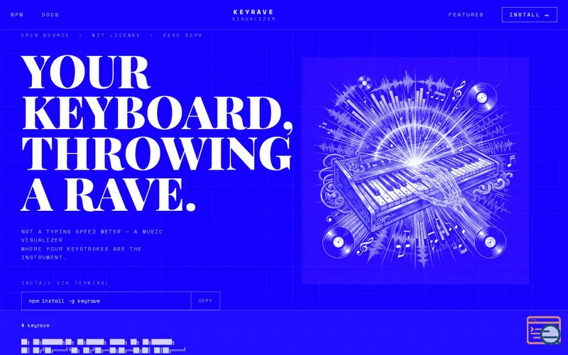 Screenshot of KEYRAVE