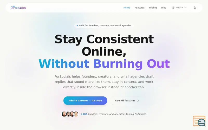 Screenshot of ForSocials