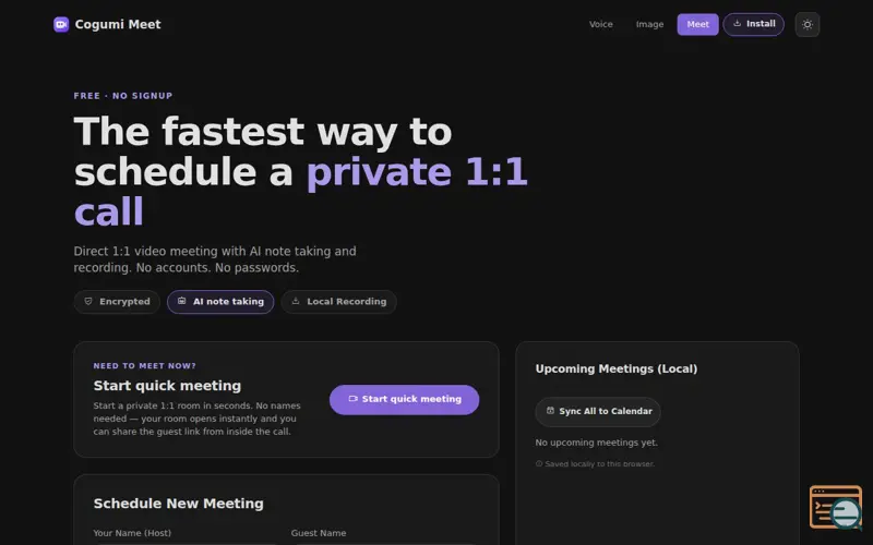 Screenshot of Cogumi meet