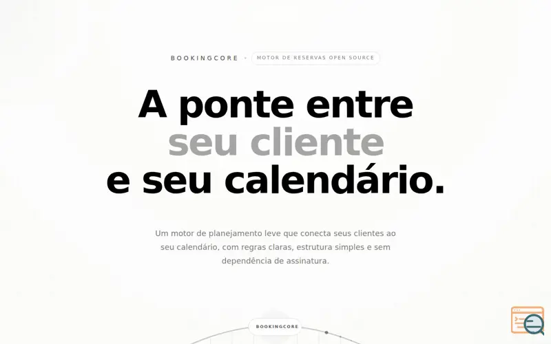 Screenshot of BookingCore