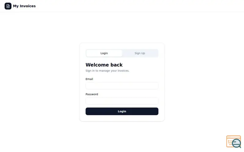Screenshot of My Invoices — Simple invoicing app