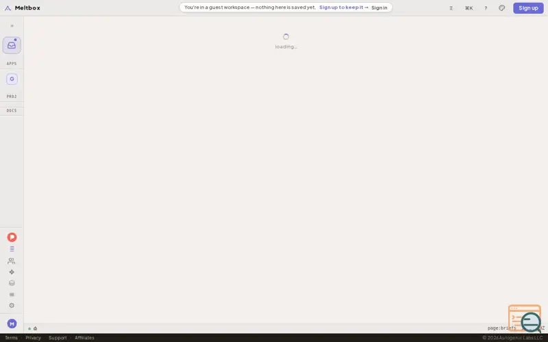 Screenshot of Meltbox