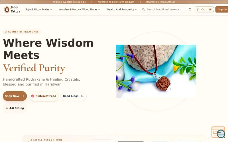 Screenshot of Japp Tattva, a launch using SmolLaunch